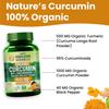 Vlados Himalayan Organics Bio-Kurkuma-Tabletten 1500 mg+ mit schwarzem Pfeffer 60 pflanzliche Tabletten für Erwachsene
