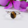 Oval Tiger Eye Ring, Handmade Ring, 925 Sterling Silver Ring, Tiger's Eye Ring, Gift for Friend, Anniversary Ring, Promise Ring
