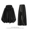 Men's Color-Block Sports Suit: Hooded Sweatshirt & Sweatpants, Autumn/Winter Two-Piece Set
