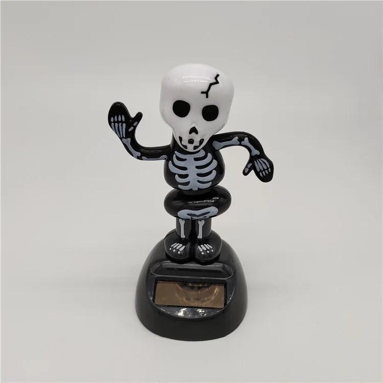 Hot Selling Halloween Solar Creative Swinging Head Doll Car Ornaments Cartoon Ornaments Gifts for Children