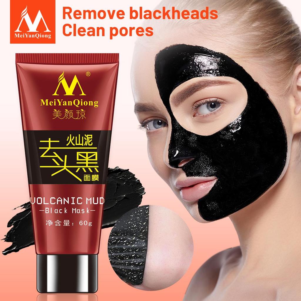 Volcanic Mud Black Mask Face Care Acne Blackhead Removal Treatment Whitening Moisturizing Skin Care Peel Mask Anti-Aging Cream
