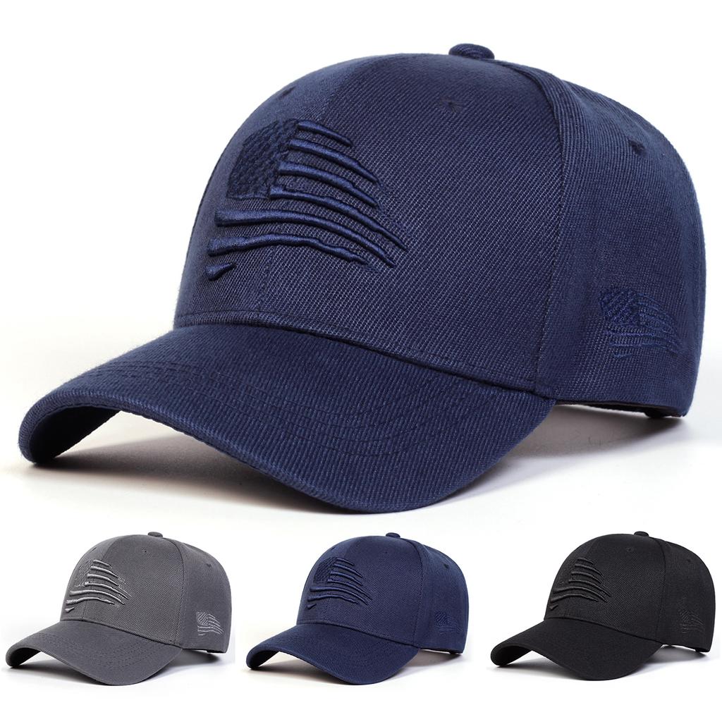 Unisex American Flag Embroidery Baseball Caps Spring Autumn Outdoor Adjustable Casual Hats Dad Hat Sunscreen Hat