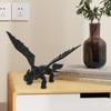 3D printed black winged dragon, simulated animal model, collectible desktop decoration, decorative toys and gifts