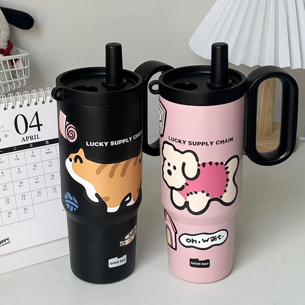Summer Cooling Water Bottle With Handle 316 Stainless Steel Insulated Cup For Home Outdoor Car Use