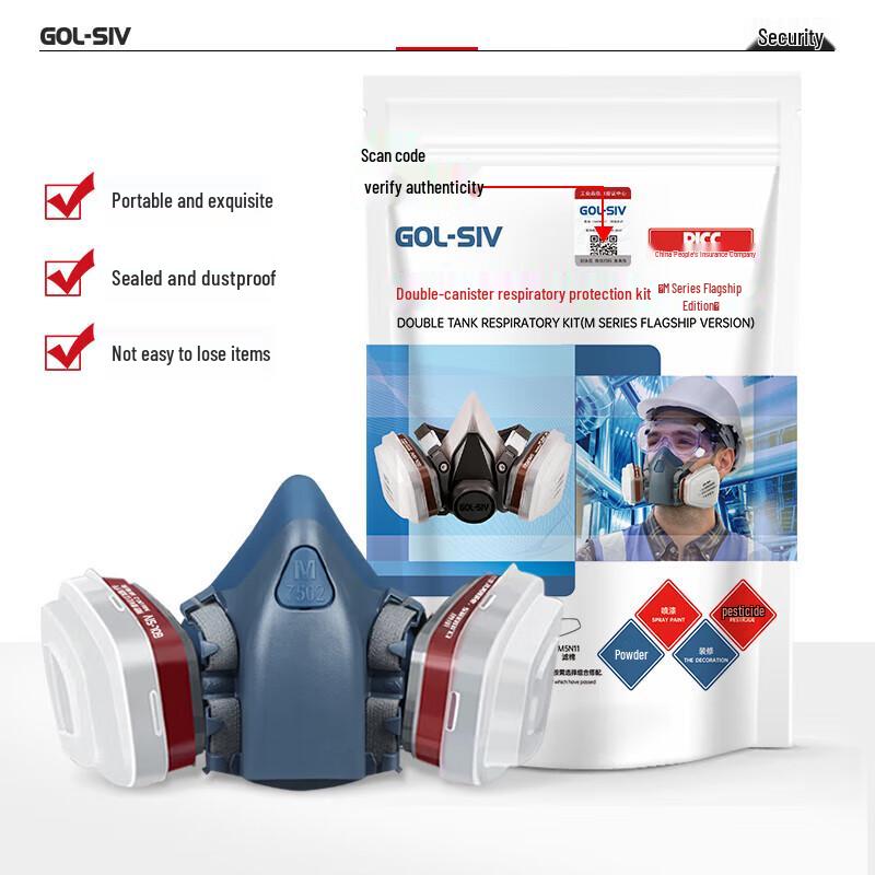 Junyi Industrial Gas Mask Respirator M7502+M6001