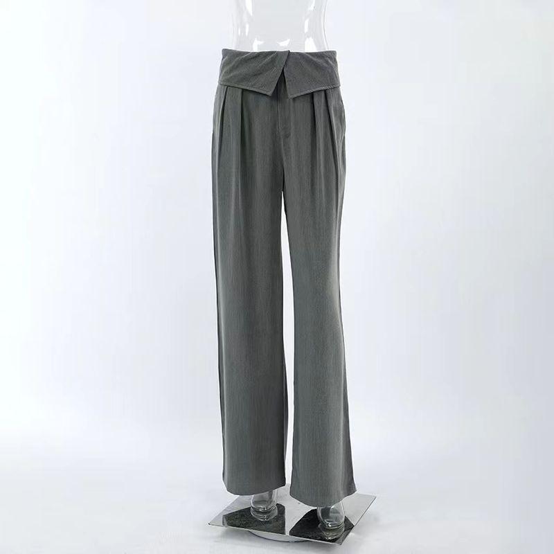 New Arrival French Style Loose High Waist Wide Leg Pants Casual Pants Loose High Waisted Casual Pants