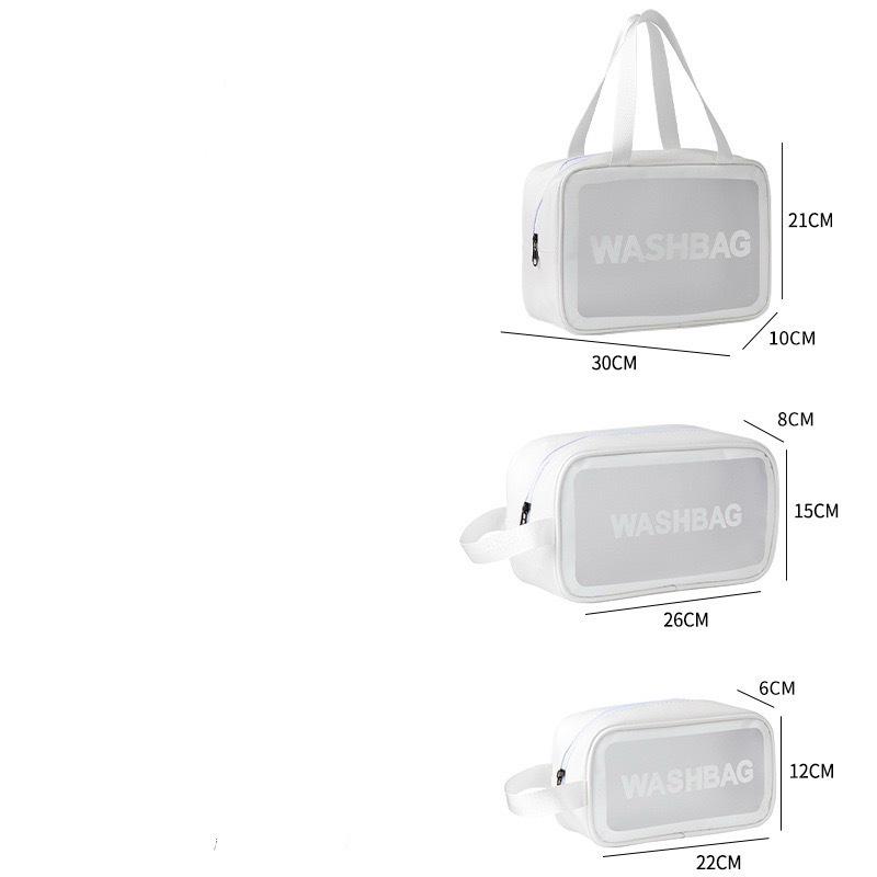 Borsa da toeletta da viaggio trasparente impermeabile - Organizer cosmetico portatile e resistente in PVC