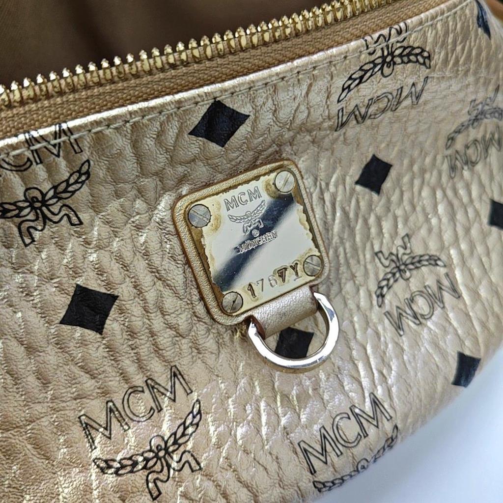 [Gebraucht] Fursten Kleine Goldbeschichtete Canvas Bedruckte Hüfttasche - Sehr Gut #132JRFW