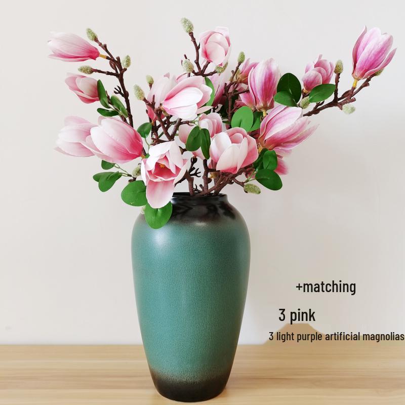 

American Retro Ceramic Vase for Living Room Decoration - Light Luxury Floral Arrangement Ornament