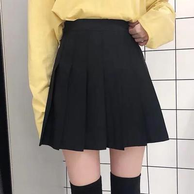 Frisse High Waist All-match Rok Koreaanse Stijl College Stijl Korte A-lijn Rok Elastische Taille Anti-fade Shorts Rok