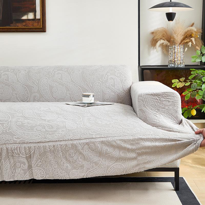 Elastic Sofa Cover Skirt Universal Sofa Dust Cover Dust-Proof Three-Dimensional Jacquard Sofa Cover