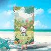Hello Kitty Beach Towel Cartoon Flower Print Microfiber Quick Dry Bath Towel Oversized Absorbent Beach Blanket