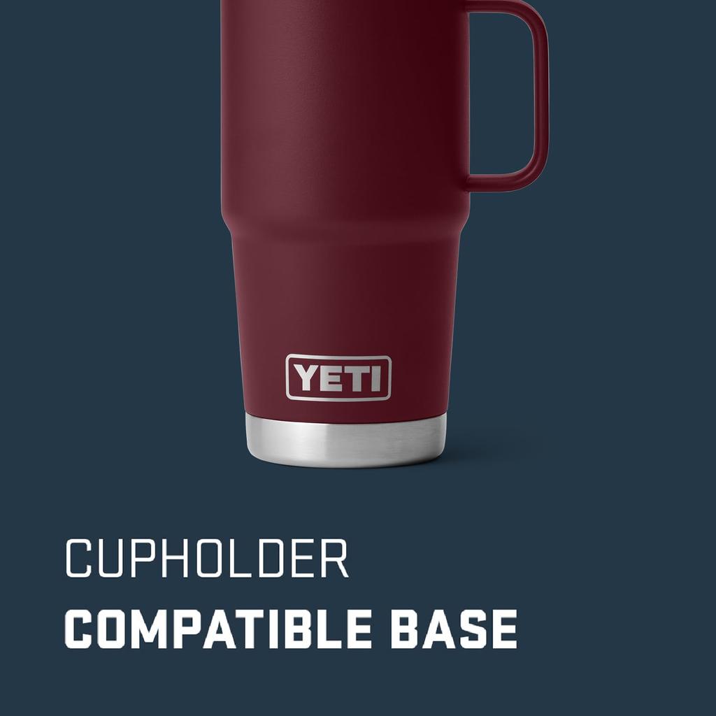 YETI Rambler 20 Travel Mug, Stainless Steel, Vacuum Insulated, with Stronghold Lid, Wildvine Red