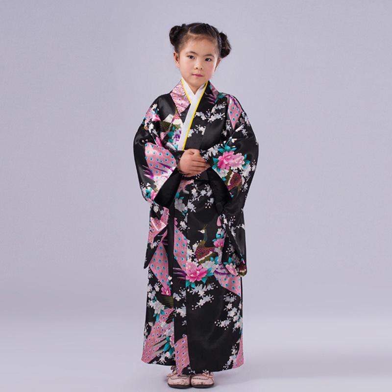 Dívčí tradiční japonský potisk kimono pyžamový set