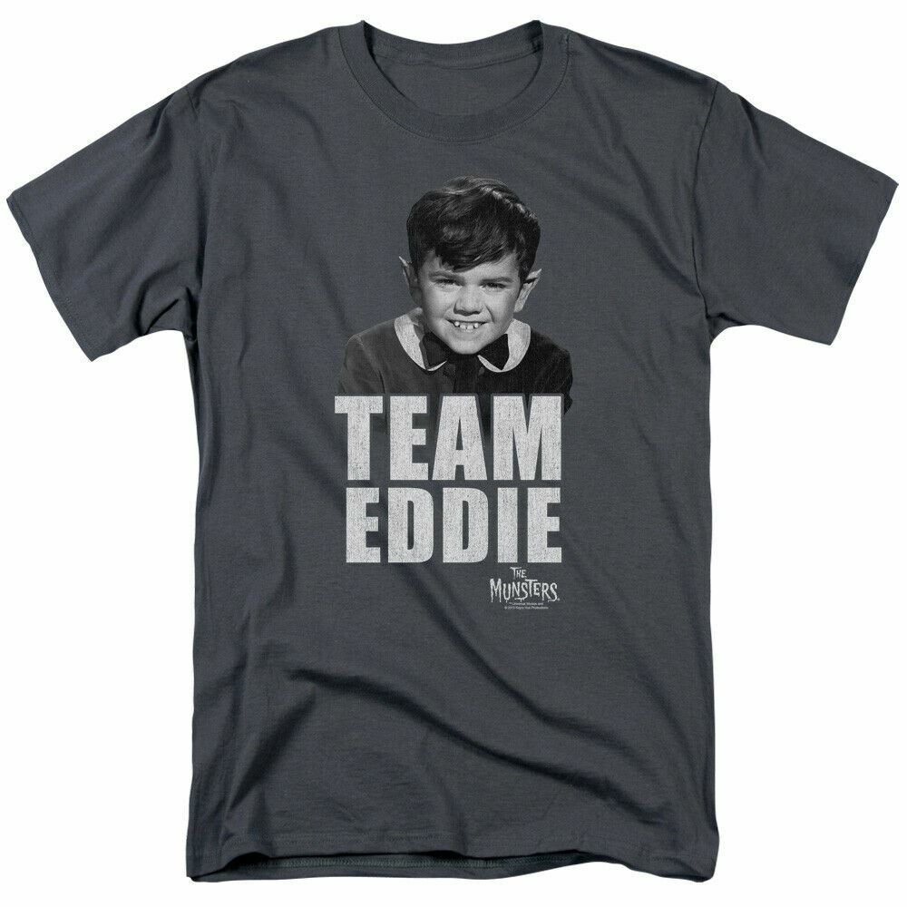 26 The Munsters Team Edward T Shirt Mens Licensed Classic TV Show Eddie Charcoal Unisex T-Shirt XL