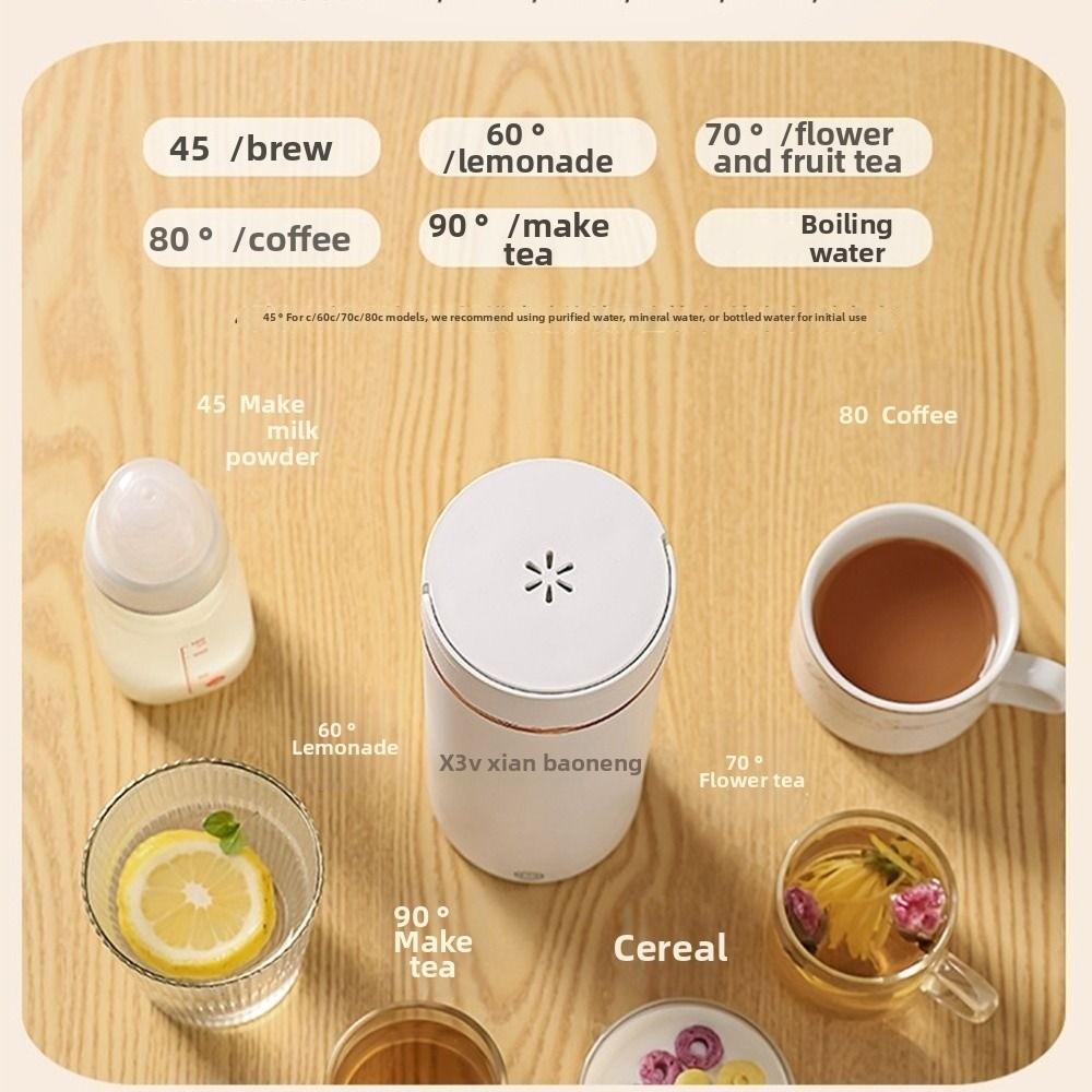 316 Edelstahl Reise-Wasserkocher Tragbare Smart-Wasserflasche für Büro, Wohnheim oder Reise