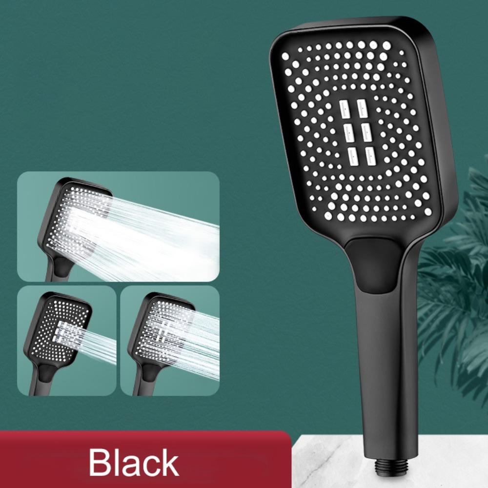 Square Big Panel Water-saving Sprinkler High Pressure Bath Faucet Accessories Shower Head чёрный