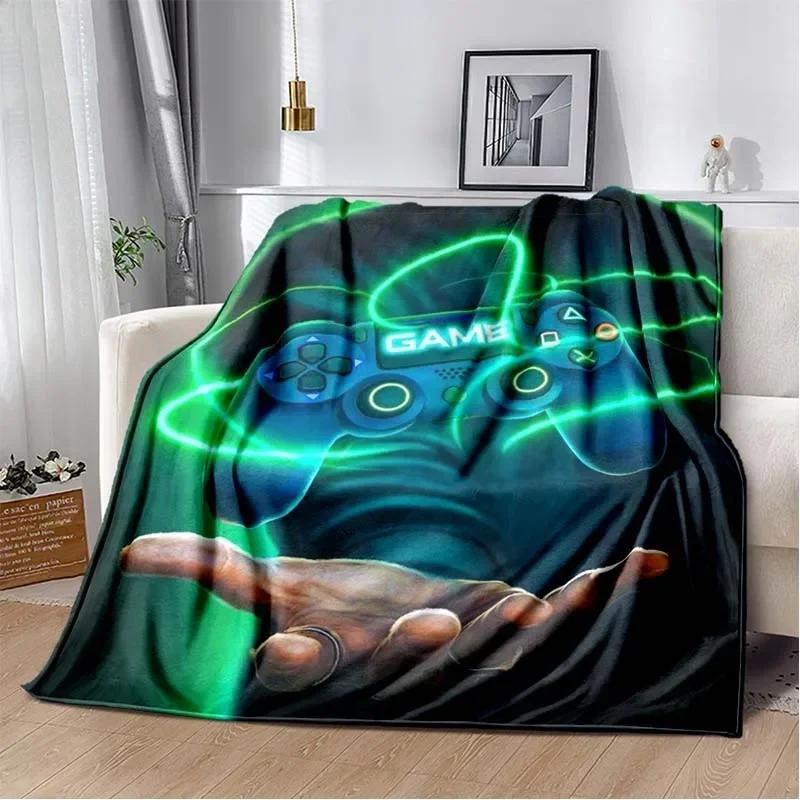 

3D Cartoon Gamepad Children s Game Regional Blanket,Fashion Soft Cozy Living room Bedroom Sofa Bed Travel Blanket Birthday Gift 30x40in