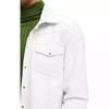 Genuine Soft Lambskin Motorcycle Handmade Shirt New Men's White Leather Shirt