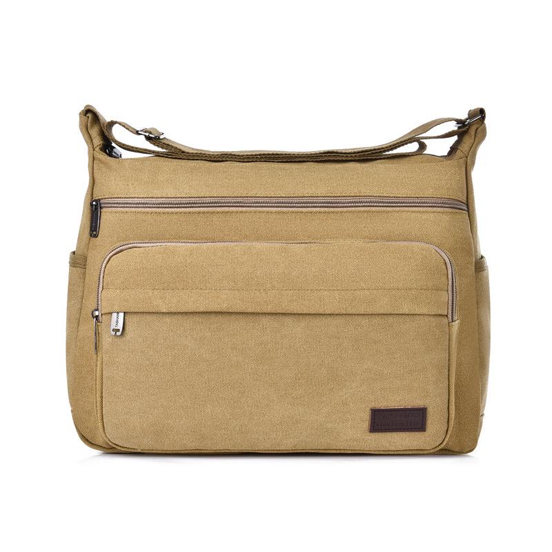 Men's Multifunctional Canvas Crossbody Bag: Versatile Travel & Tool Carrier