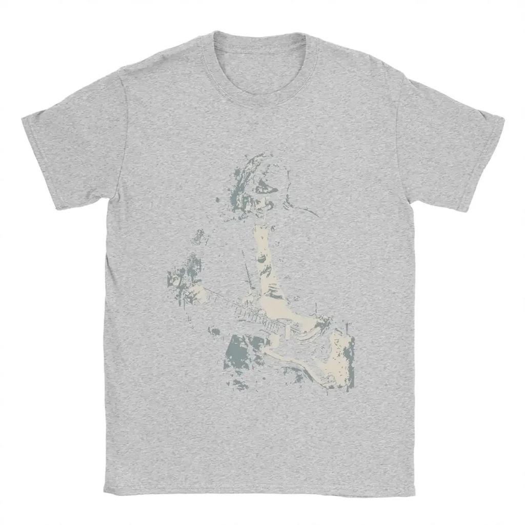 Cotton Clothes Amazing Short Sleeve Round Collar Tees Original T-Shirt Kurt Cobain Guitar  oversized graphic t shirts