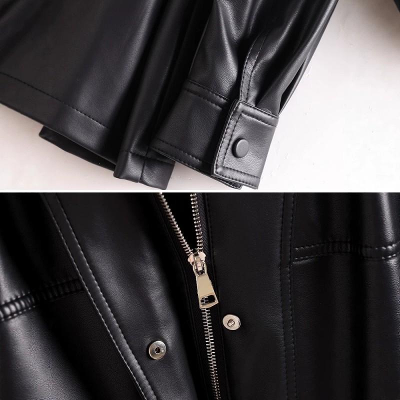 Womens 2026 Sheep Leather Trench Coat Lapel Belted Plus Size Jacket