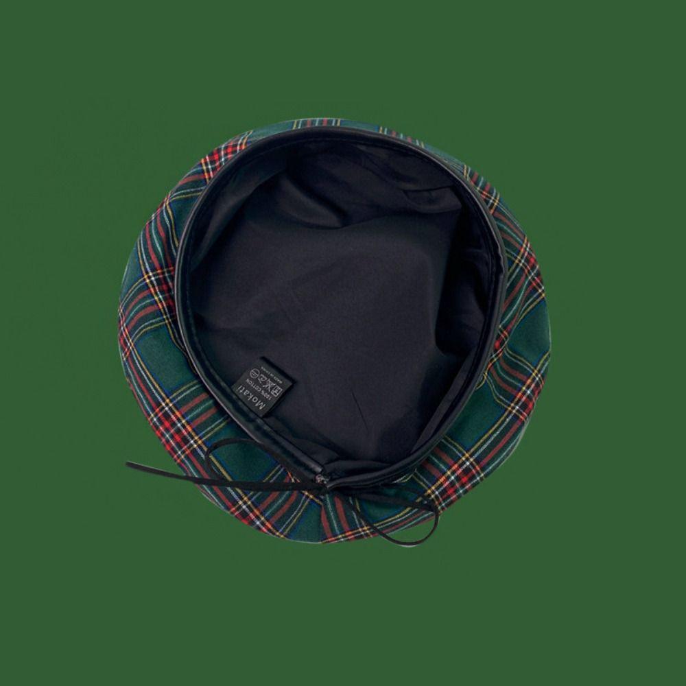 Drawstring Painter Hat British Style Artist Hat Casual Newsboy Cap Girl