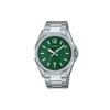 50M Waterproof Quartz Watch Stainless Steel Band Green Dial Men Watches MTP-E725D-3A