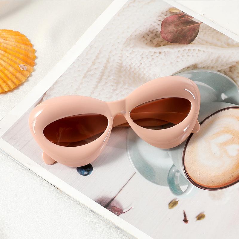 

3-12 Years Cat Eye Sunglasses Lip-Shaped Sun Glasses for Girls Boys New Fashion Punk Sunglass Children Y2K Funny Trendy Eyewear 3-12 Years old світло-рожевий колір