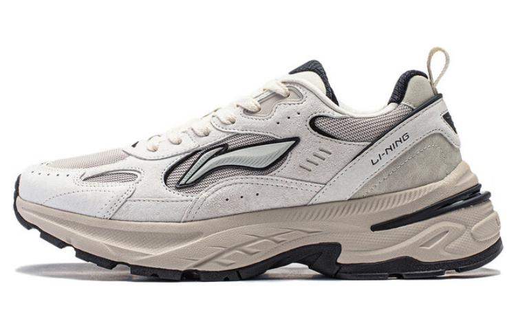 Li Ning Beicheng Амортизирующие Скользкие Устойчивые к истиранию Поддерживающие Низкие Массивные Кроссовки Мужские Белый Серый AGCT425-1 45