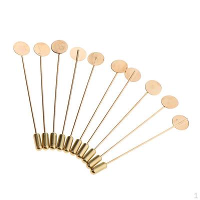 10 יח'/מנה סיכת דש מקל עניבה כובע צעיף סיכה ריק עשה זאת בעצמך ממצאים ס"מ