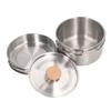 Non Stick Camping Cookware Set Stainless Steel Mess Kit Camping Pots and Pans Set Outdoor Camping