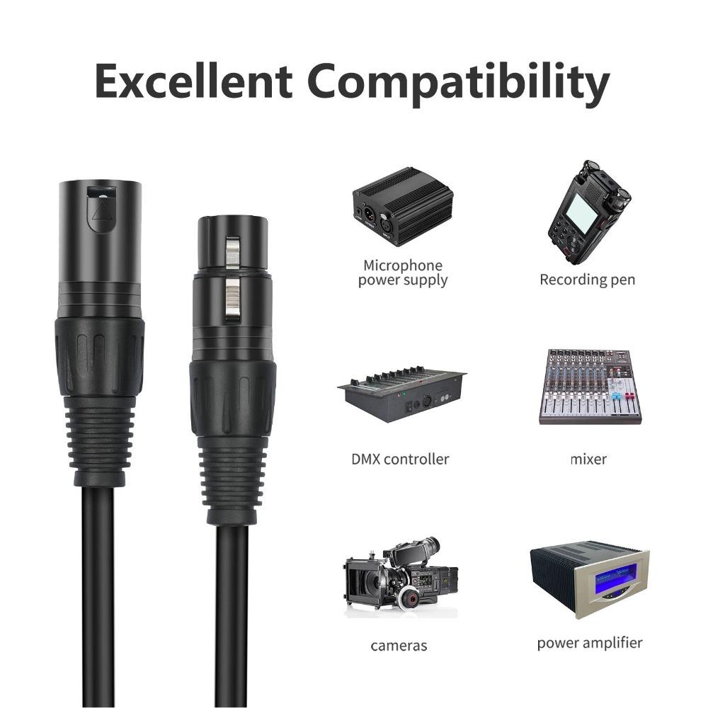 30cm / 11.8in 3 Pin Balanced Adapter Cord Plug and Play Microphone Splitter Cable  Recording Studio