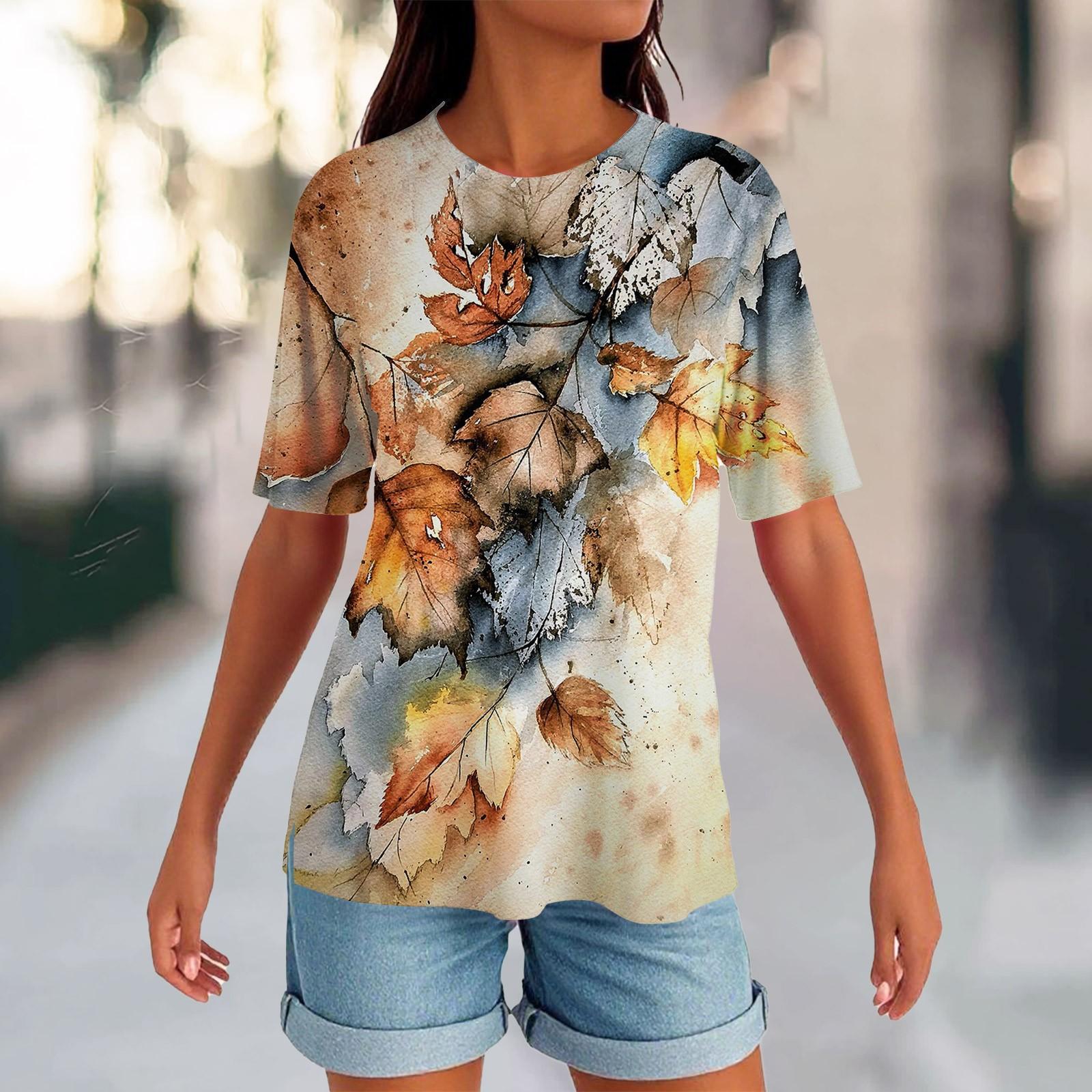 

Женский круглый вырез с разрезом по низу, модный повседневный однотонный топ с короткими рукавами XXXL