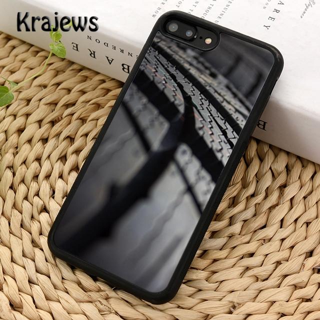Krajews Cool Tire Tread Wheel Style Track Phone Case Cover For iPhone 14 6s 7 8 Plus XR XS 11 12 13 Pro Max Samsung S21 S22ultra