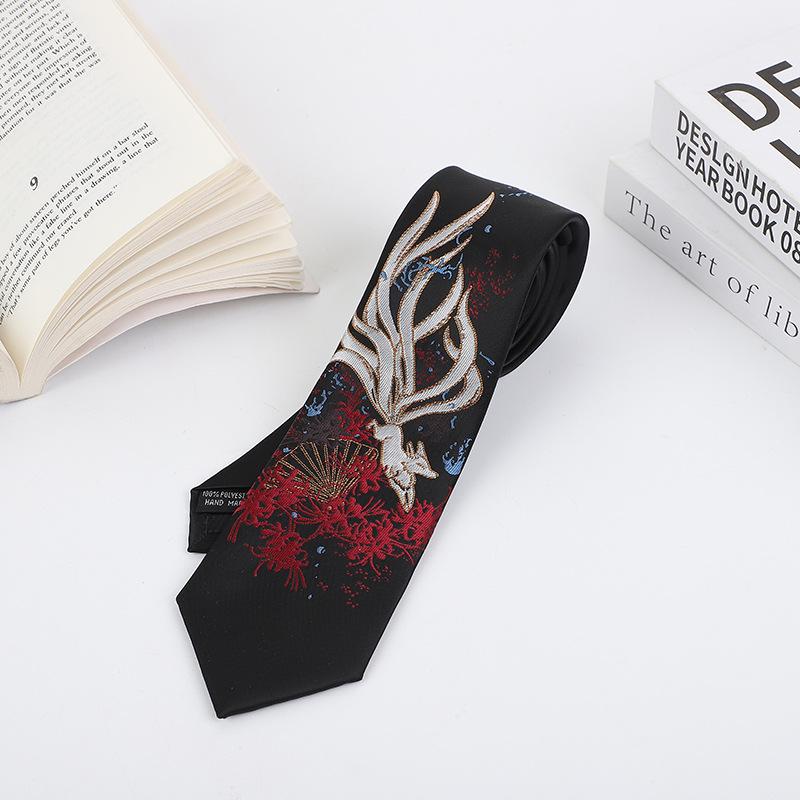 JOJO X Naruto Fox Akatsuki Red Cloud Tie: Anime-Inspired Jujutsu Kaisen Design