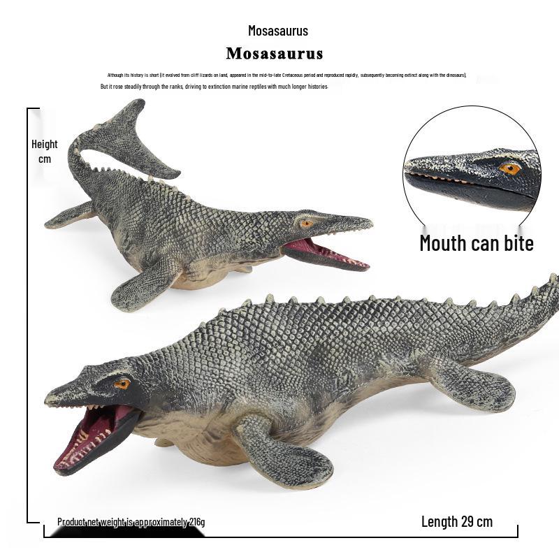 Realistic Heart Dinosaur Model: Mosasaurus Plesiosaurus Ocean Ornament