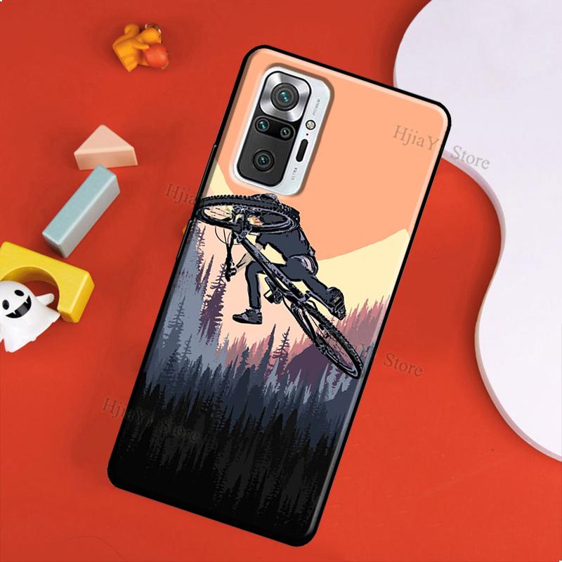 Etui na rower górski MTB do Xiaomi Redmi 10 9 9T 9A 9C Pokrowiec Coque do Redmi Note 11 Pro 7 8 9 10 Pro 10S 11S