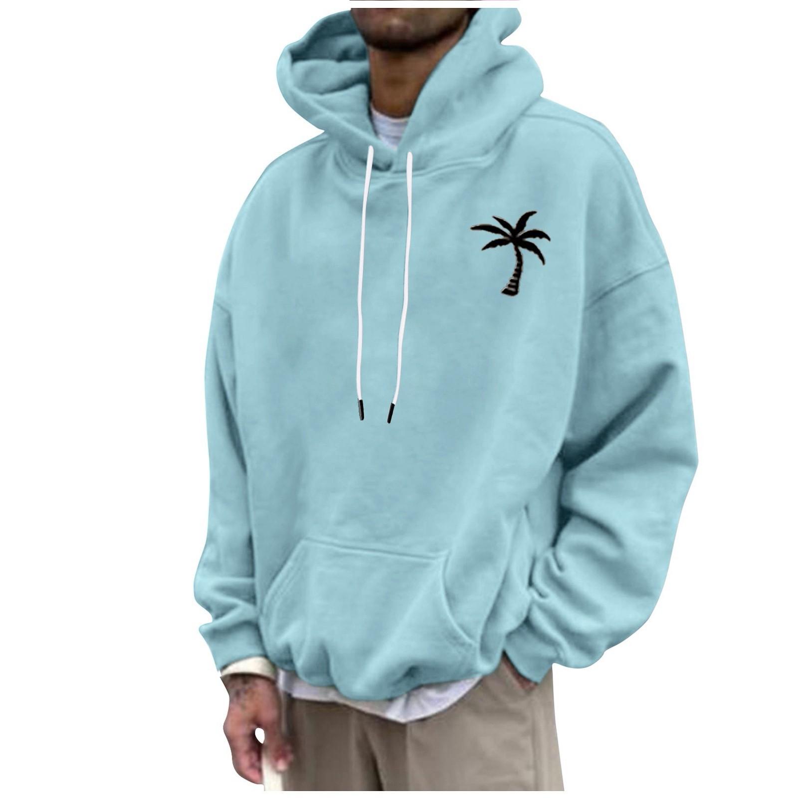 Мужская модная свободная мужская и женская толстовка с капюшоном с длинным рукавом — фото 9