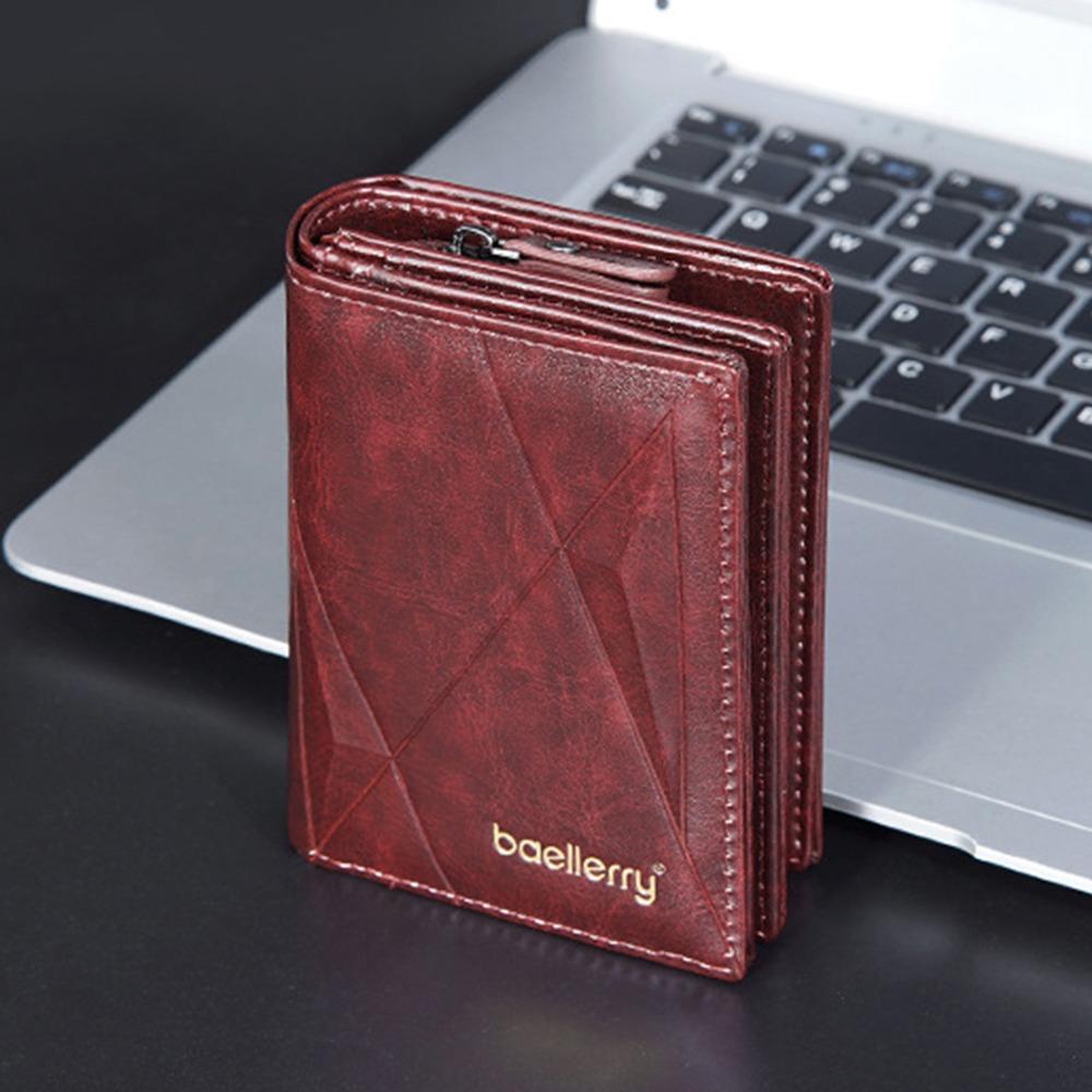 Soft Male Leather Purse PU Leather Men Card Holder Contracted Men's Short Wallet Men