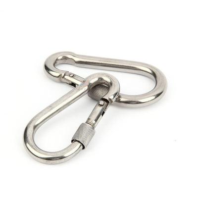 Veersluiting Karabijnhaak M4 M5 M6 M8 304 Roestvrij Staal Klimmen Veiligheidsgesp Snelkoppeling Sluitring Haak Hoge Kwaliteit Metalen Gesp