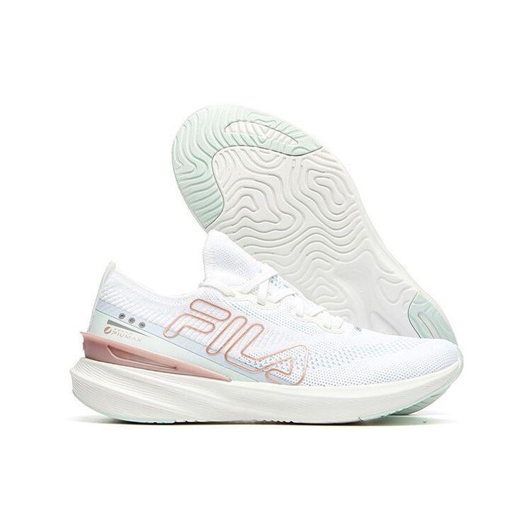 FILA Athletics Vola 200 Elegant Retro Fabric Low-Top Marathon Running Shoes Women sneaker Bright-White A12W112202FBW