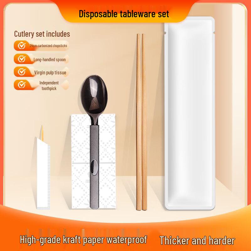 

Commercial Bamboo Takeout Cutlery Set