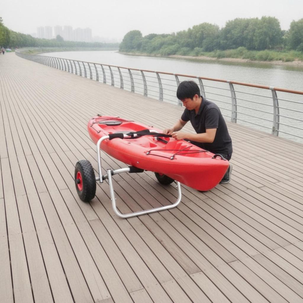 Kayak Cart Wheeled Trolley Padded Canoes for Kayakers, Paddlers,