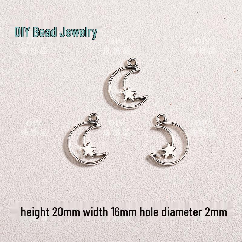 Moon Series Hollow Pendant Charms for DIY Beaded Jewelry