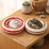 Thickened Fabric Hamster Round Plush Bed Soft Touch Bunny Warm Bed Pad Home Decor