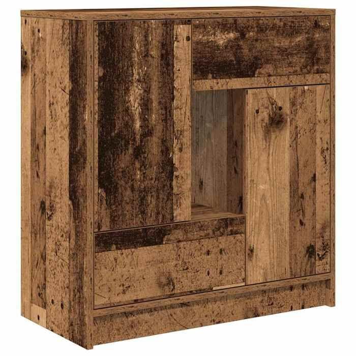 VidaXL Buffet avec tiroirs et portes vieux bois 70,5x34x74,5 cm, meuble de rangement, armoire de buffet, meuble d'entrée, 861848