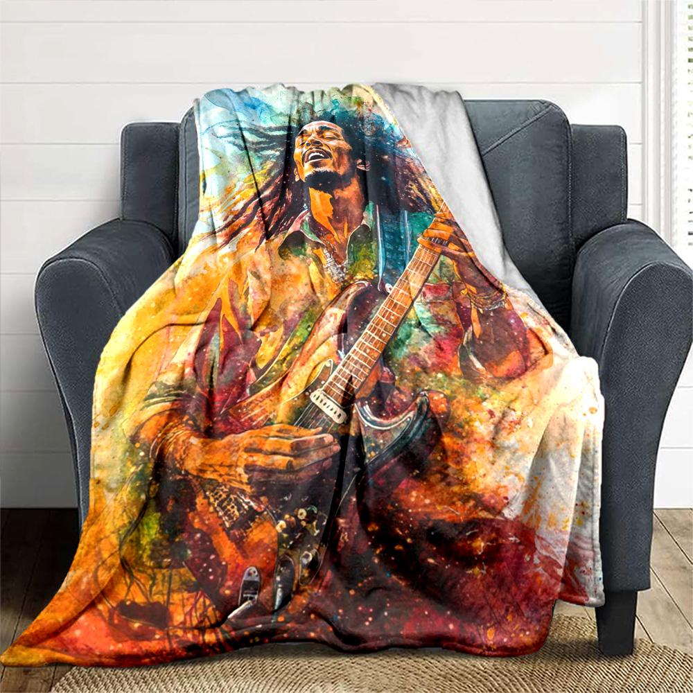 Bob Marley Blanket Durable Comfort Great for Bed Chair Couch for All Occasions Modern Style Gift for Travel Home Birthdays