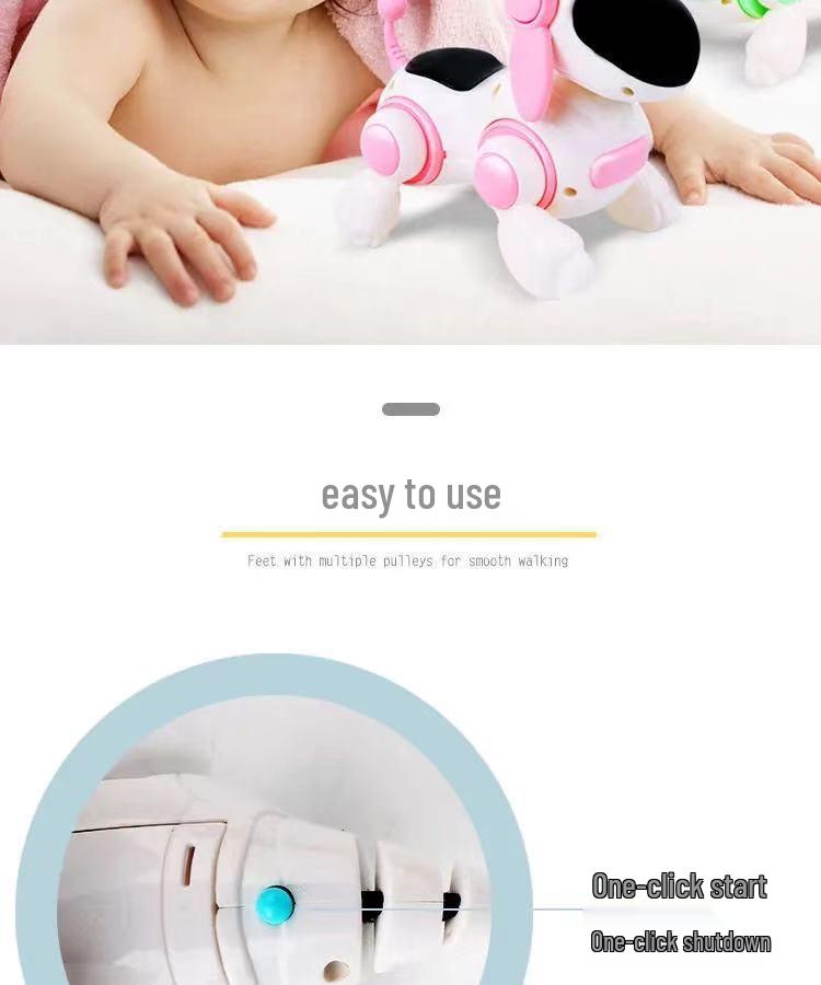 Interactive Electric Dog Toy: Lights, Music, Barking & Walking - Early Education & Crawling Guide for Ages 1-3