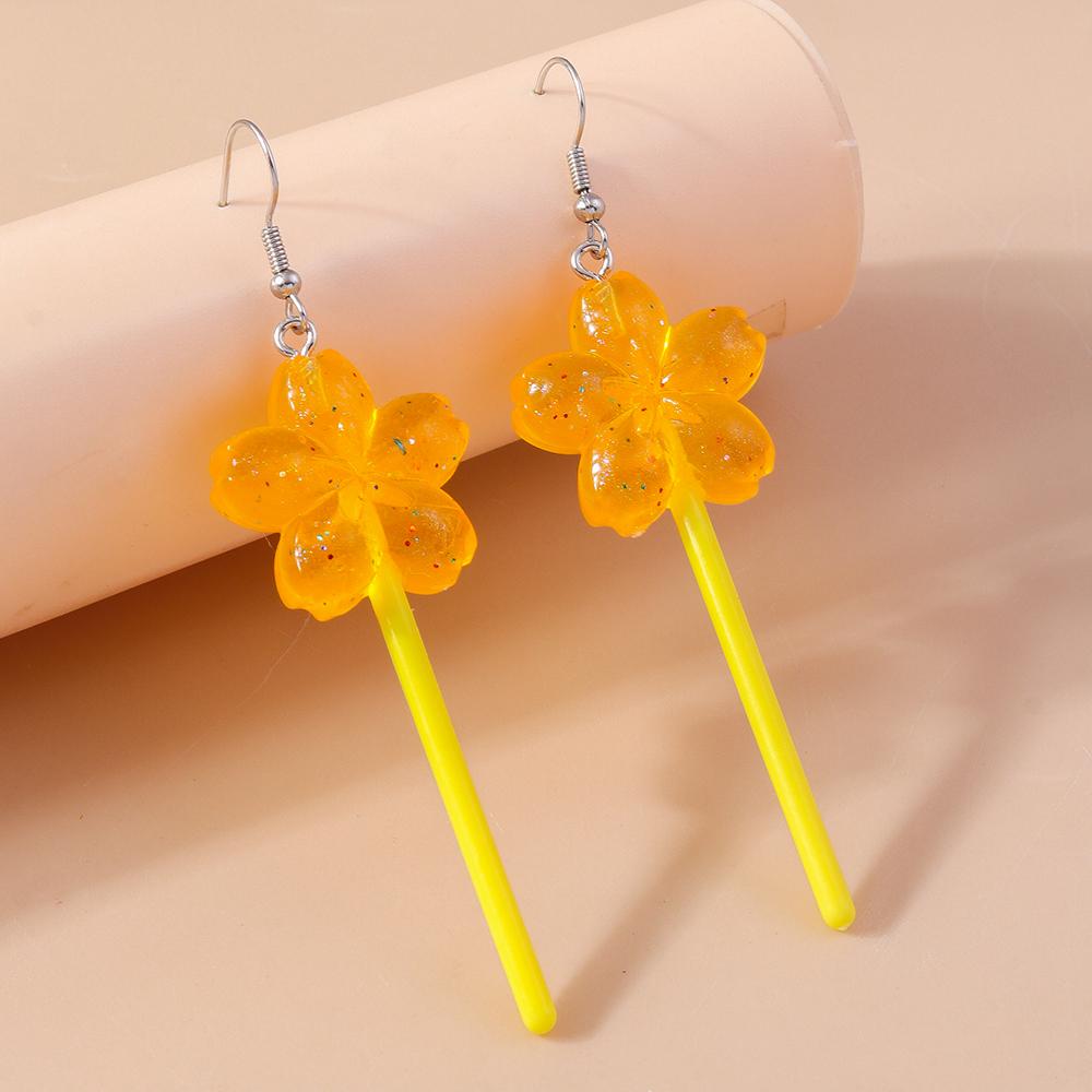 Cute Resin Sweet Lollipop Drop Earrings for Women Simulation Food Candy Dangle Earrings Girls Party Jewelry Gifts